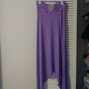 Lavender strapless dress